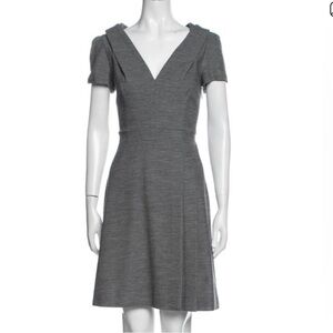 Prada Gray V-Neck Midi Dress - Authentic